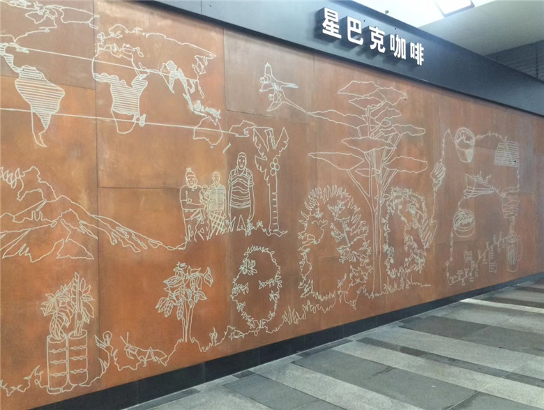 龙河镇耐候钢幕墙