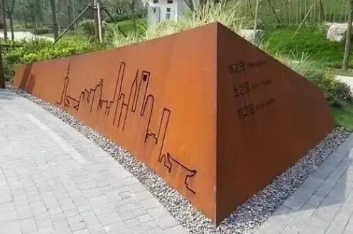 龙河镇耐候钢挡土墙